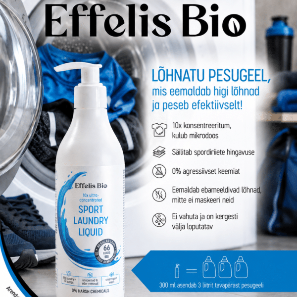 Lõhnatu spordiriiete pesugeel SPORT 300ml