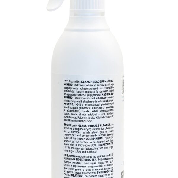 Effelys_spray_glass_3 Orgaaniline Klaasipuhastusvahend 500 ml