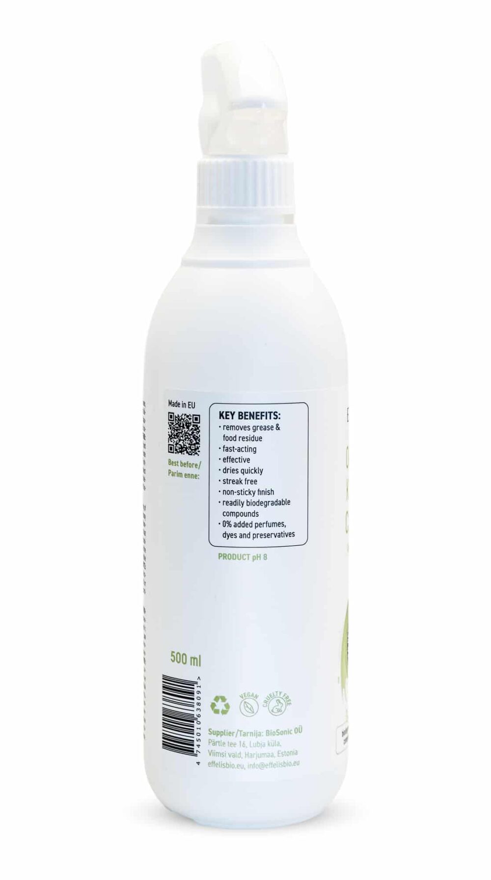 Effelys_spray_kitchen_2 Orgaaniline Köögipindade puhastusvahend 500 ml