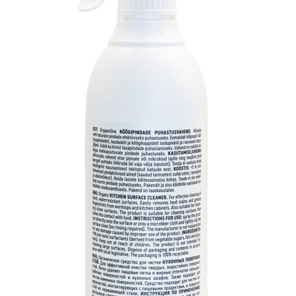 Effelys_spray_kitchen_3 Orgaaniline Köögipindade puhastusvahend 500 ml