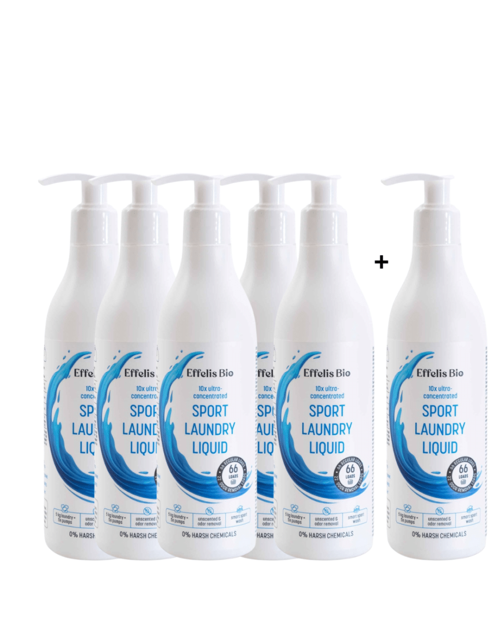 Lõhnatu spordiriiete pesugeel SPORT 300ml 5+1 tasuta