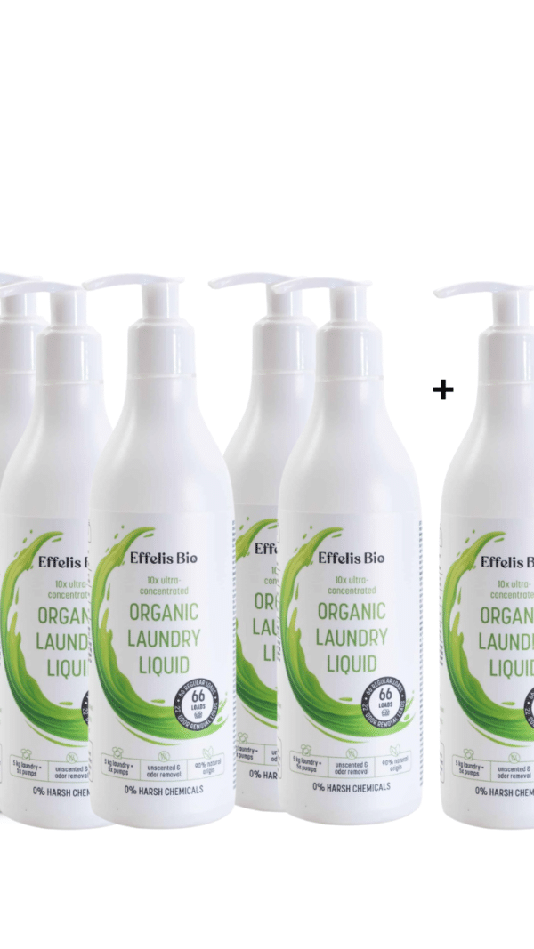 Effelisbio 5+1 tooted Lõhnatu orgaaniline pesugeel 300ml 5+1 tasuta